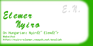 elemer nyiro business card